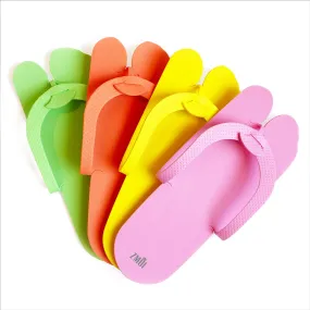 12 Pairs Eva Disposable Pedicure Slippers Anti-Slip Party Pack ZMOI Collection