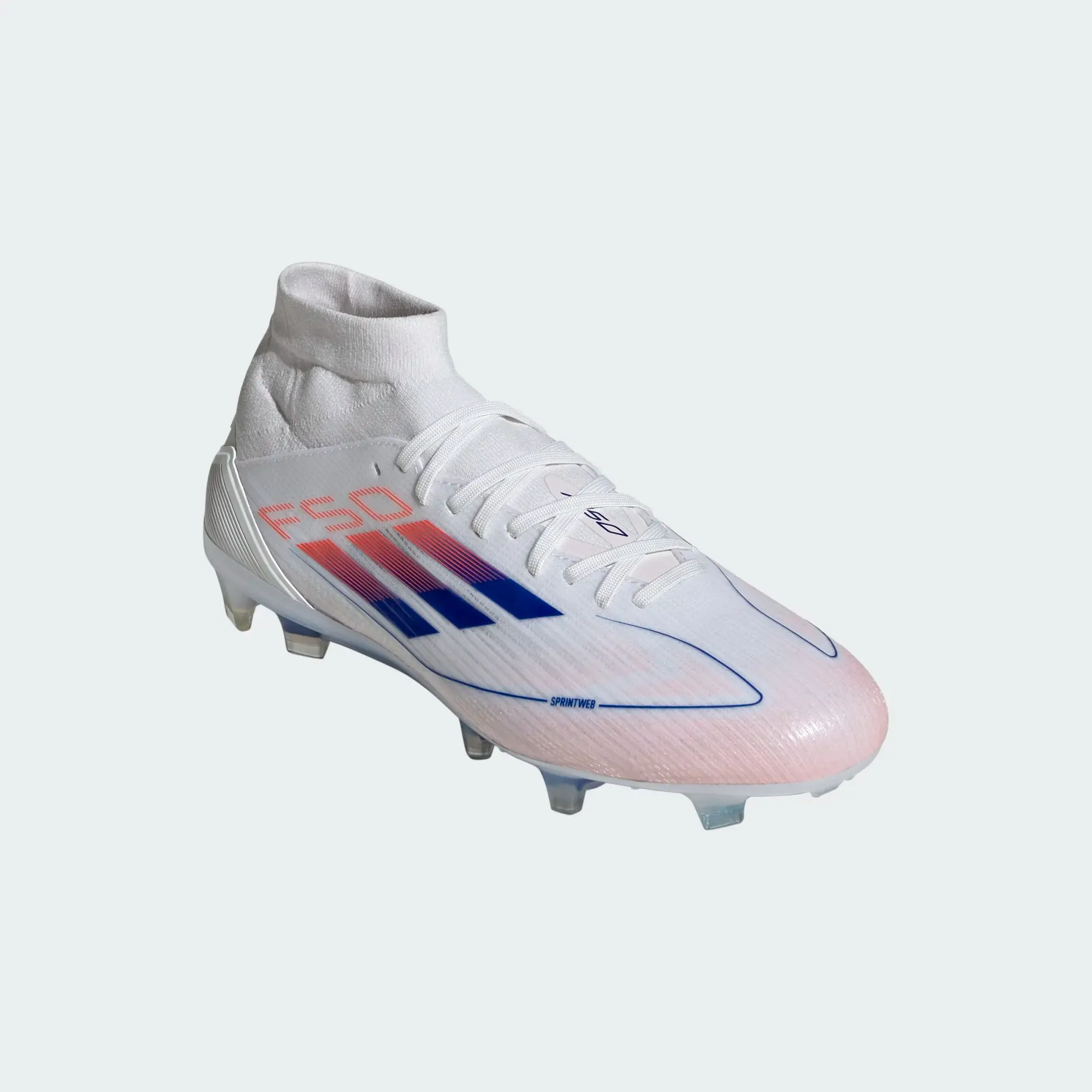 adidas F50 Pro Mid-Cut FG White Blue Red