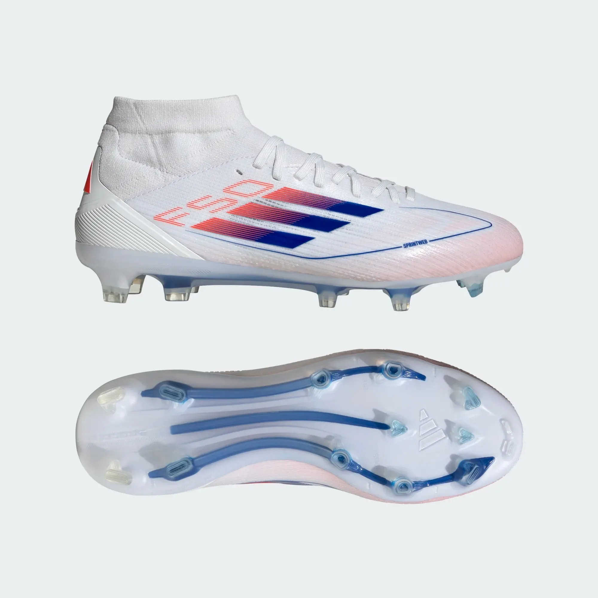adidas F50 Pro Mid-Cut FG White Blue Red