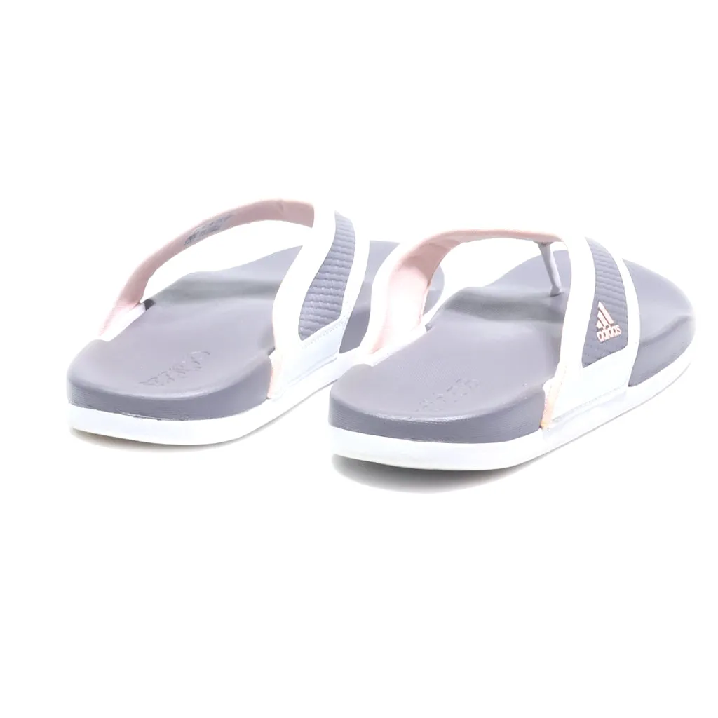 Adidas Slippers Canvas Grey Colour For Women