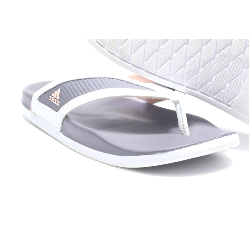 Adidas Slippers Canvas Grey Colour For Women