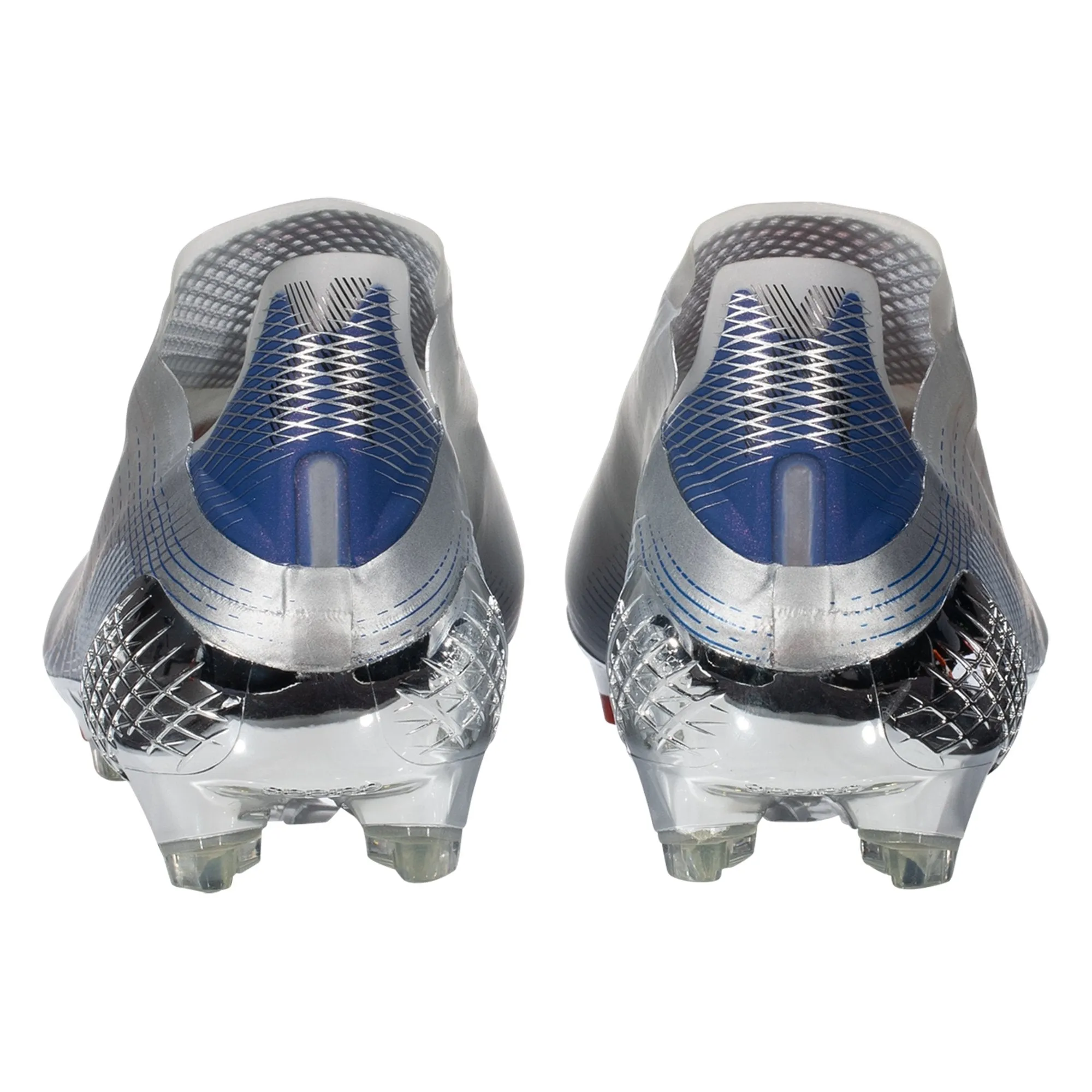 adidas X Ghosted   Firm Ground Cleats - Silver Metallic/Core Black/Scarlet