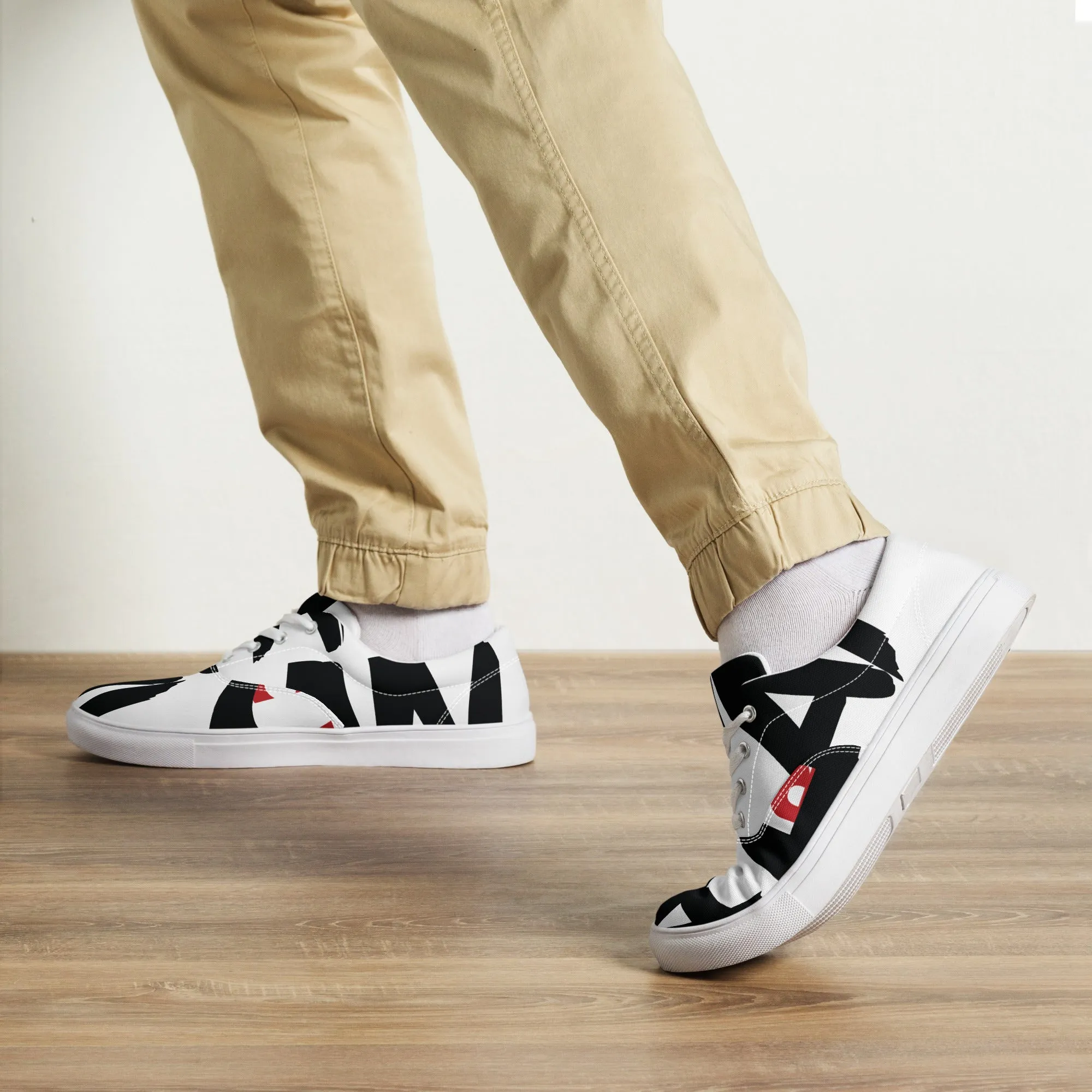 AFRICAN SAMURAI Men’s Lace-Up Canvas Shoes