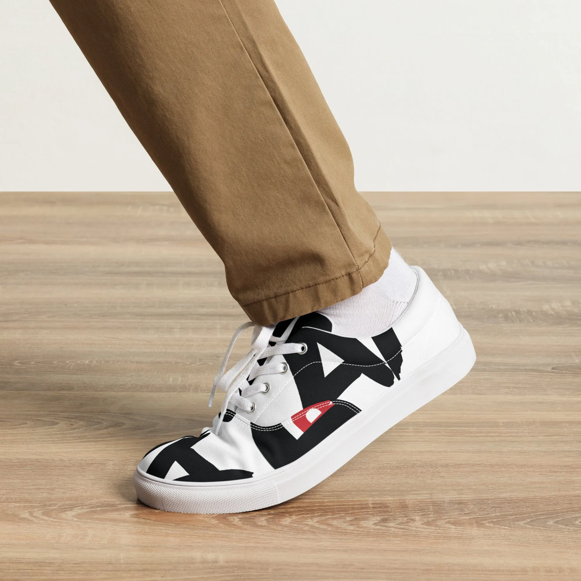 AFRICAN SAMURAI Men’s Lace-Up Canvas Shoes