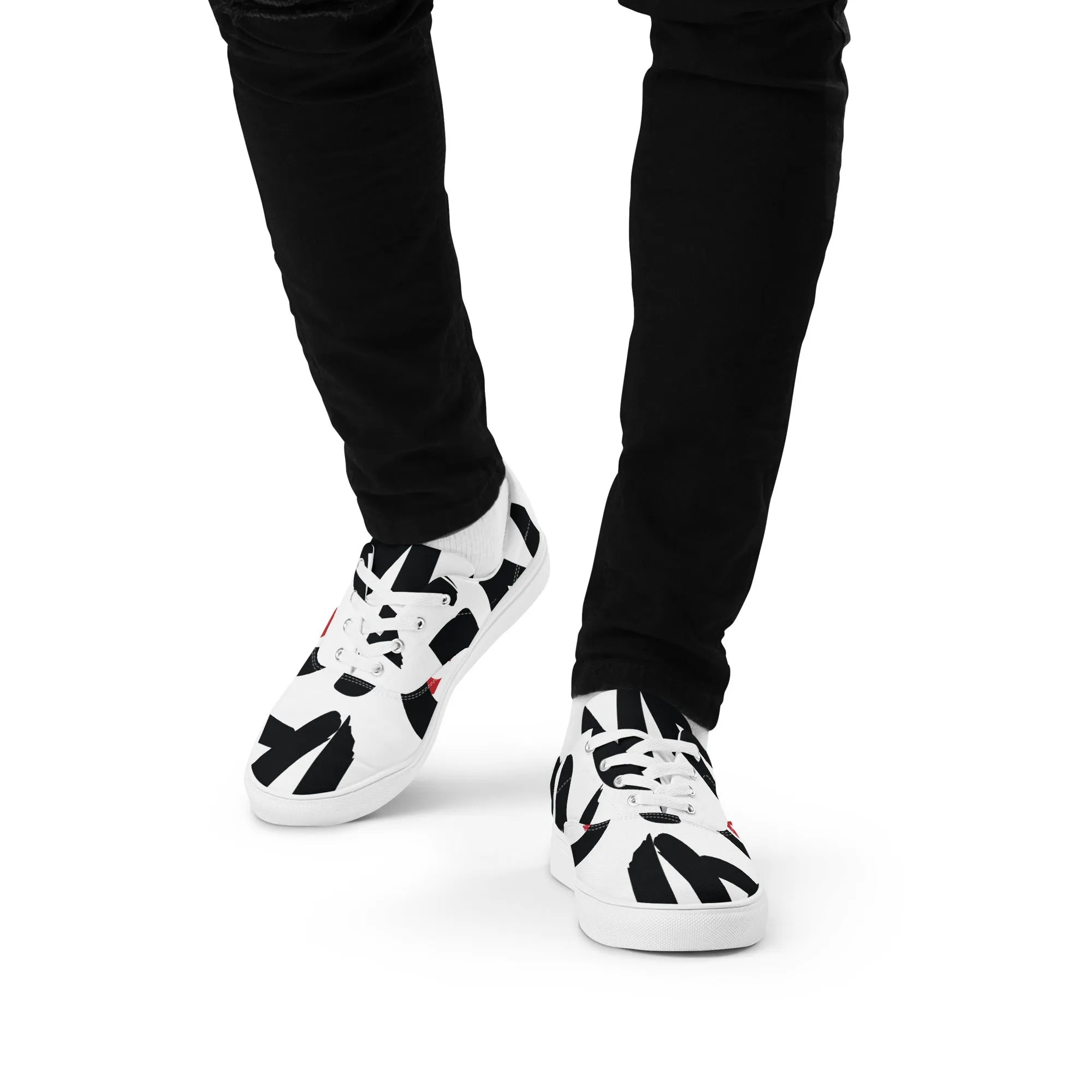 AFRICAN SAMURAI Men’s Lace-Up Canvas Shoes