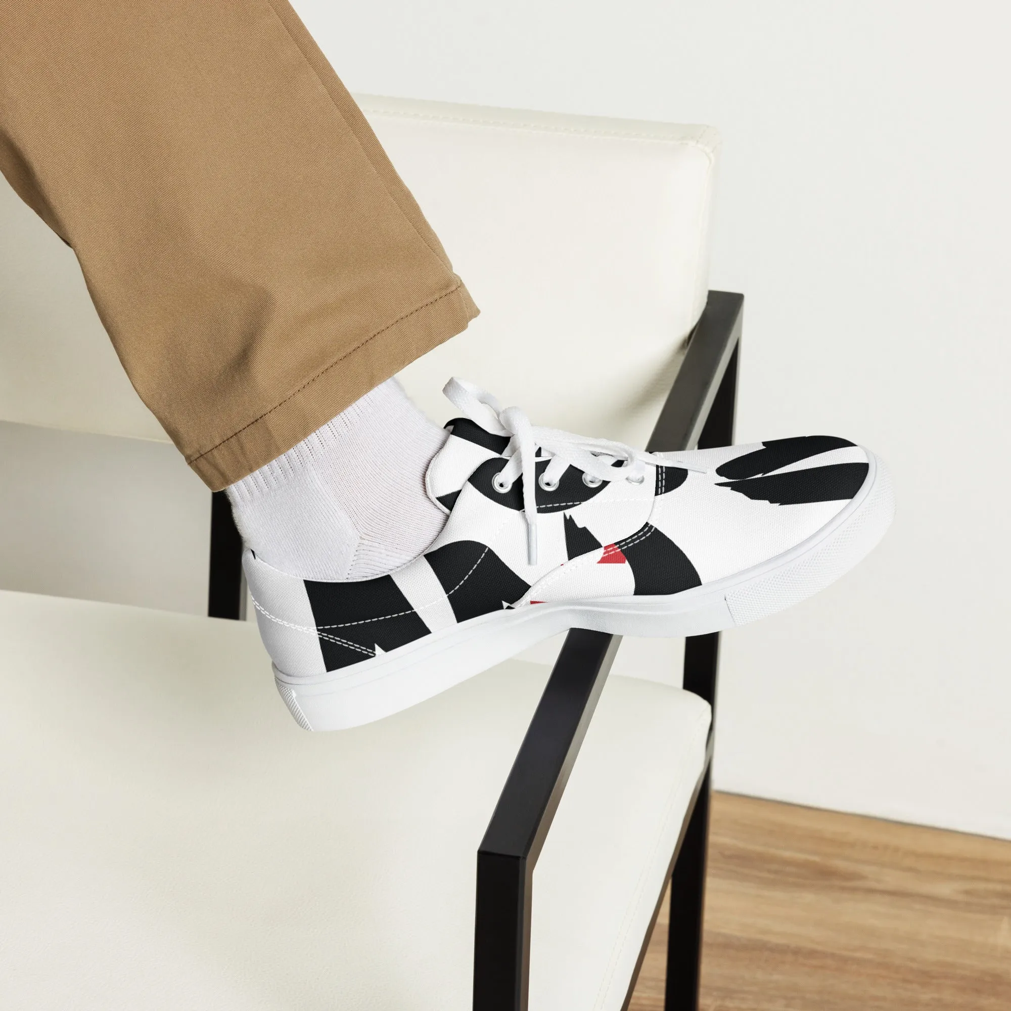 AFRICAN SAMURAI Men’s Lace-Up Canvas Shoes