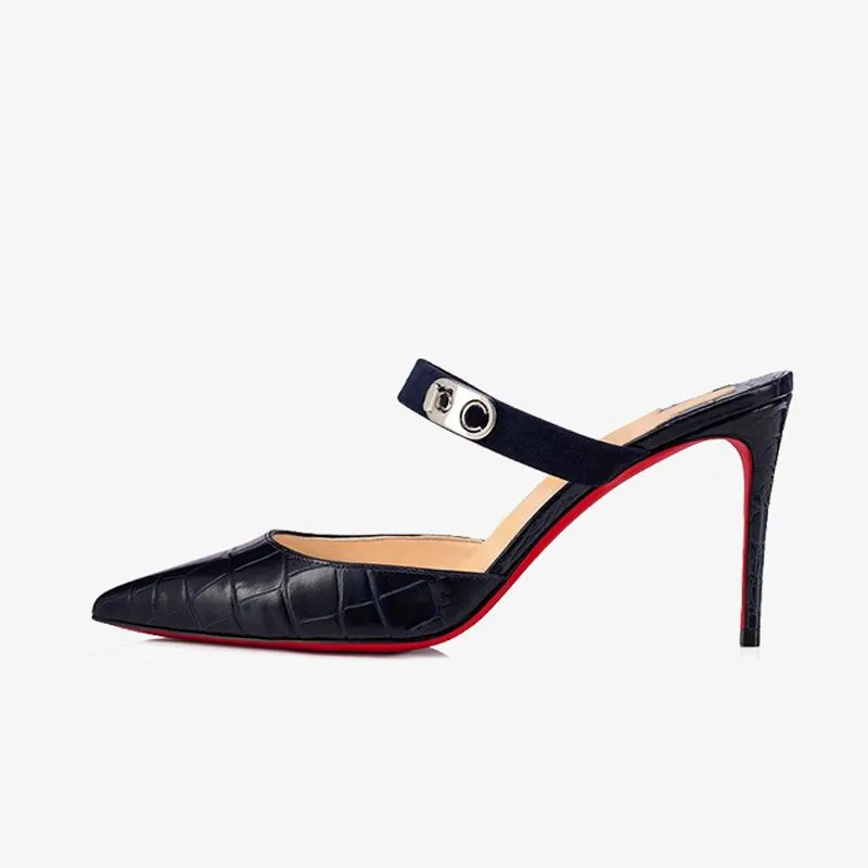 Alligator-Embossed Sandal