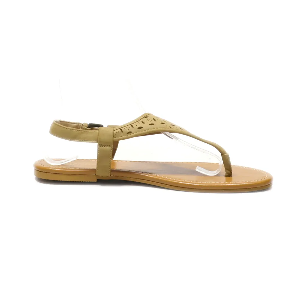 Arizona Flat Sandals Leather Brown Colour For Women