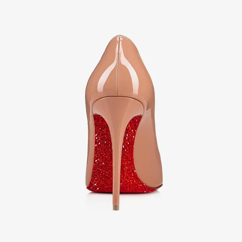 Beige Pumps Sparkling Sole