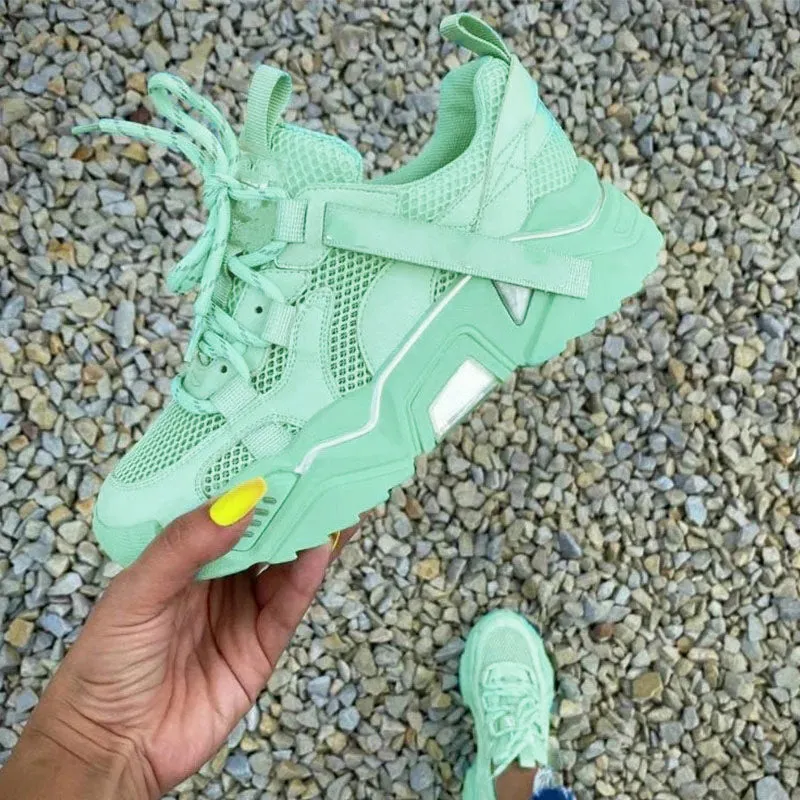 Candy Color Platform Sneakers