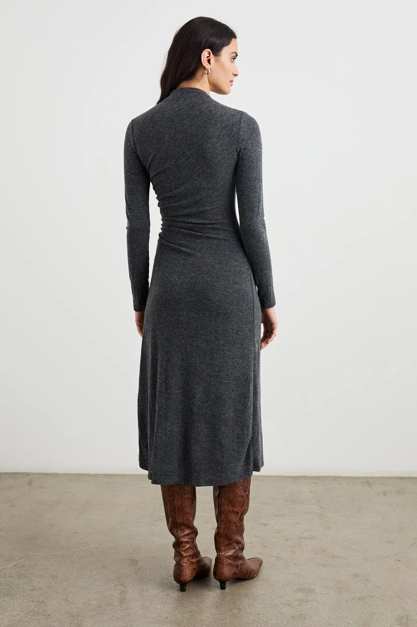 Charcoal Margaret Midi Dress