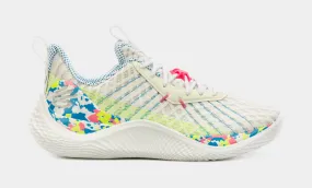 Curry Flow 10 Splash Party Mens Basketball Shoes (White/Multi)