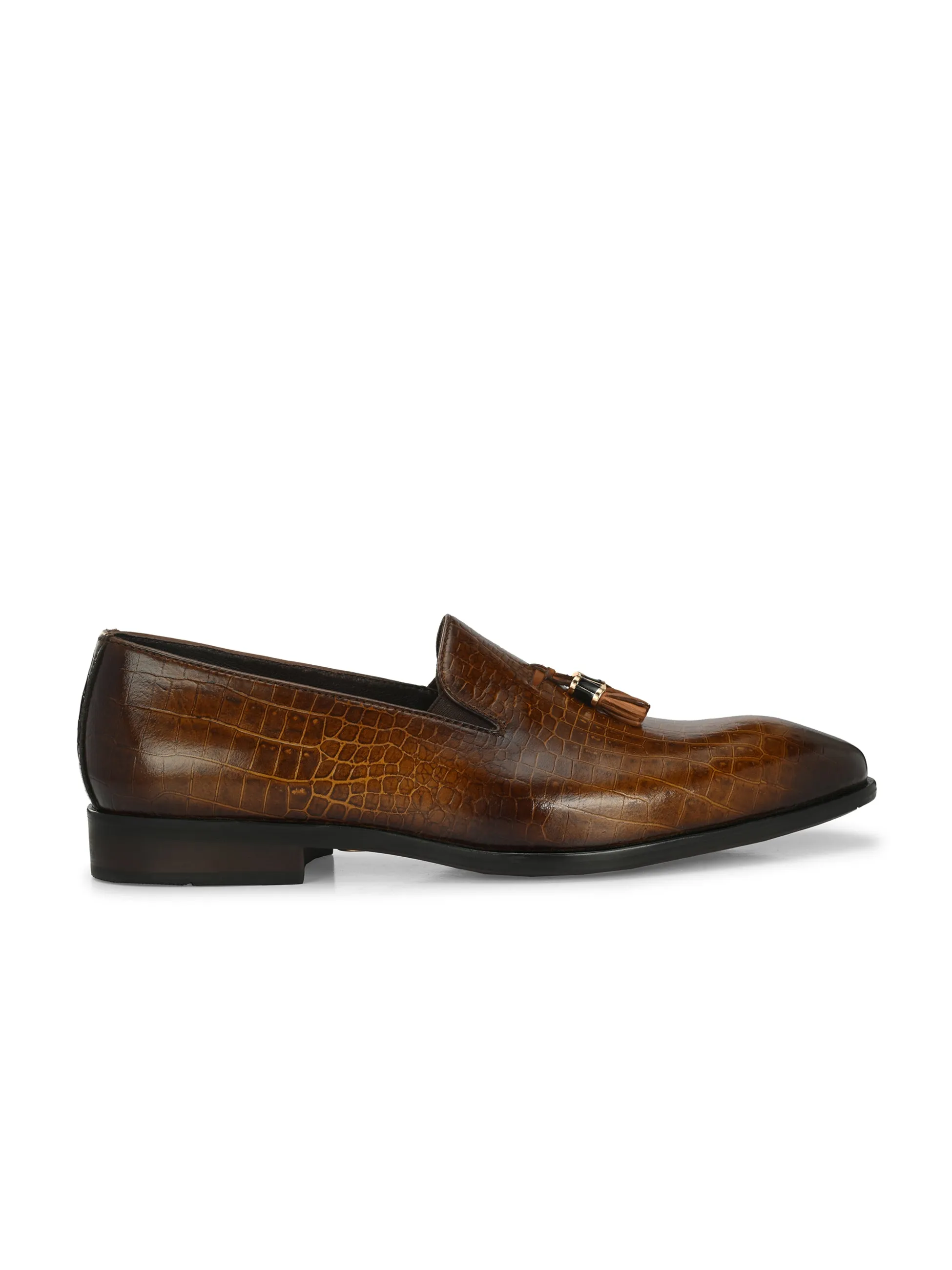 Egoss Platinum Tassel Shoes For Men