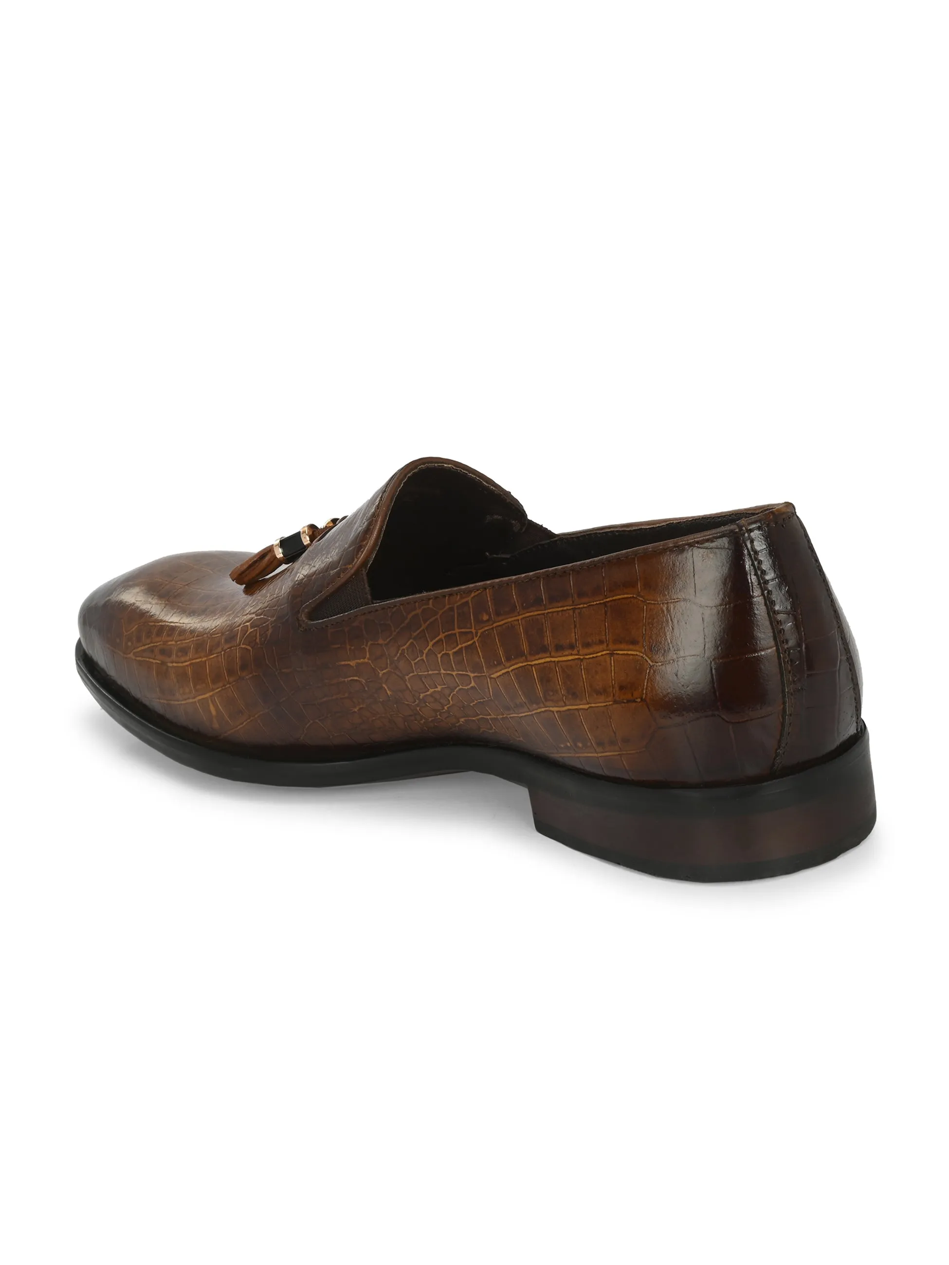 Egoss Platinum Tassel Shoes For Men