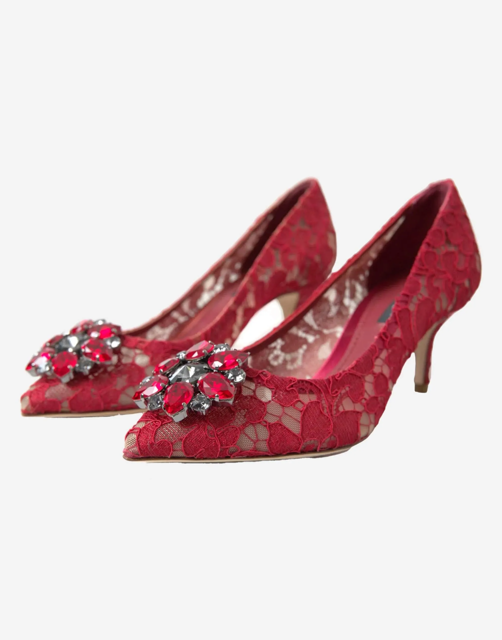 Embellished Lace Rosa Pumps 60