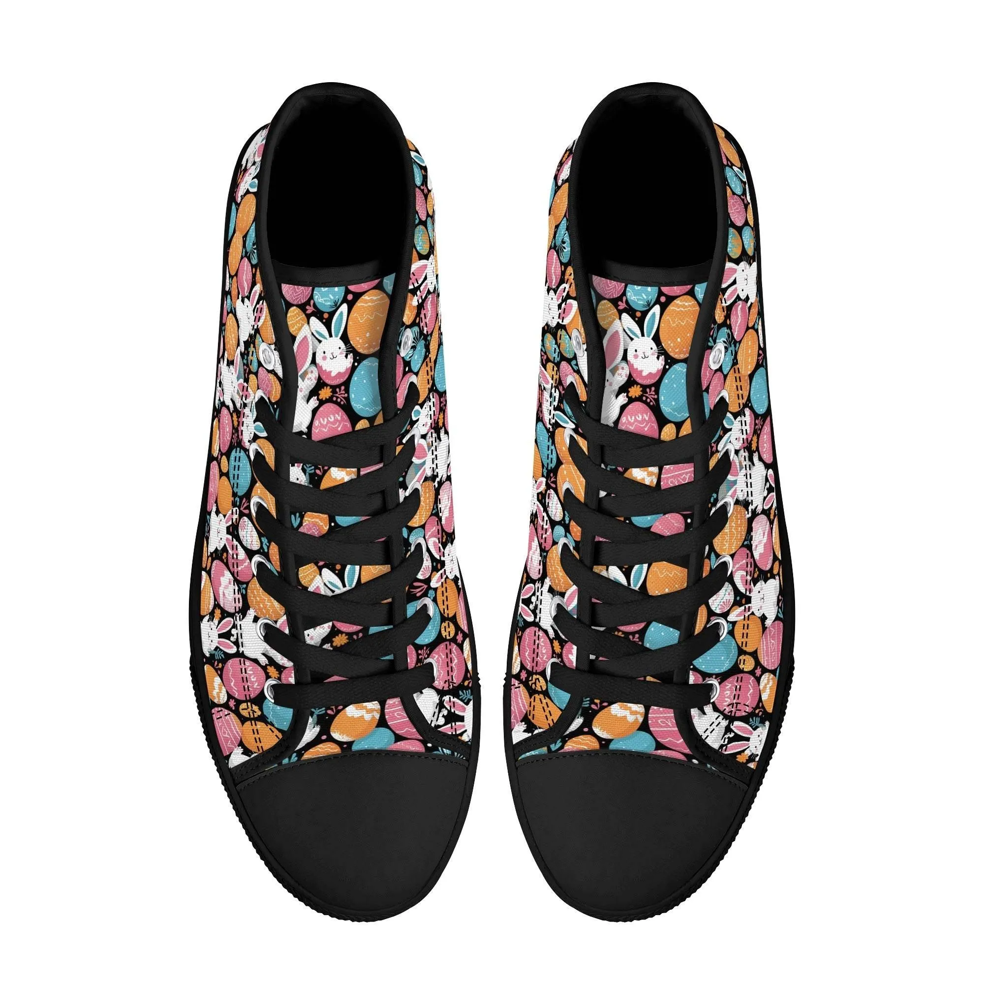 Fun Bunny Womens High Top Canvas Shoes