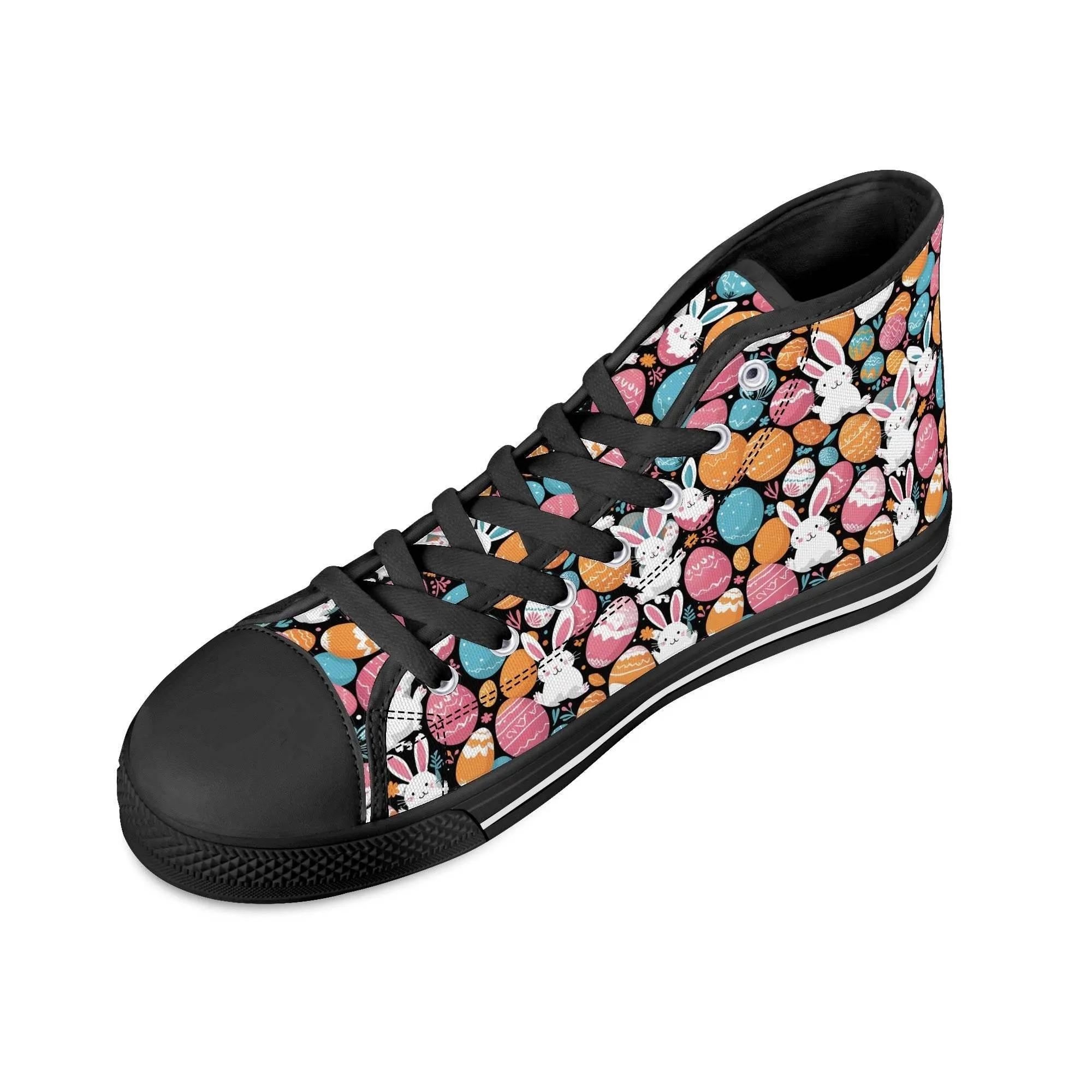 Fun Bunny Womens High Top Canvas Shoes