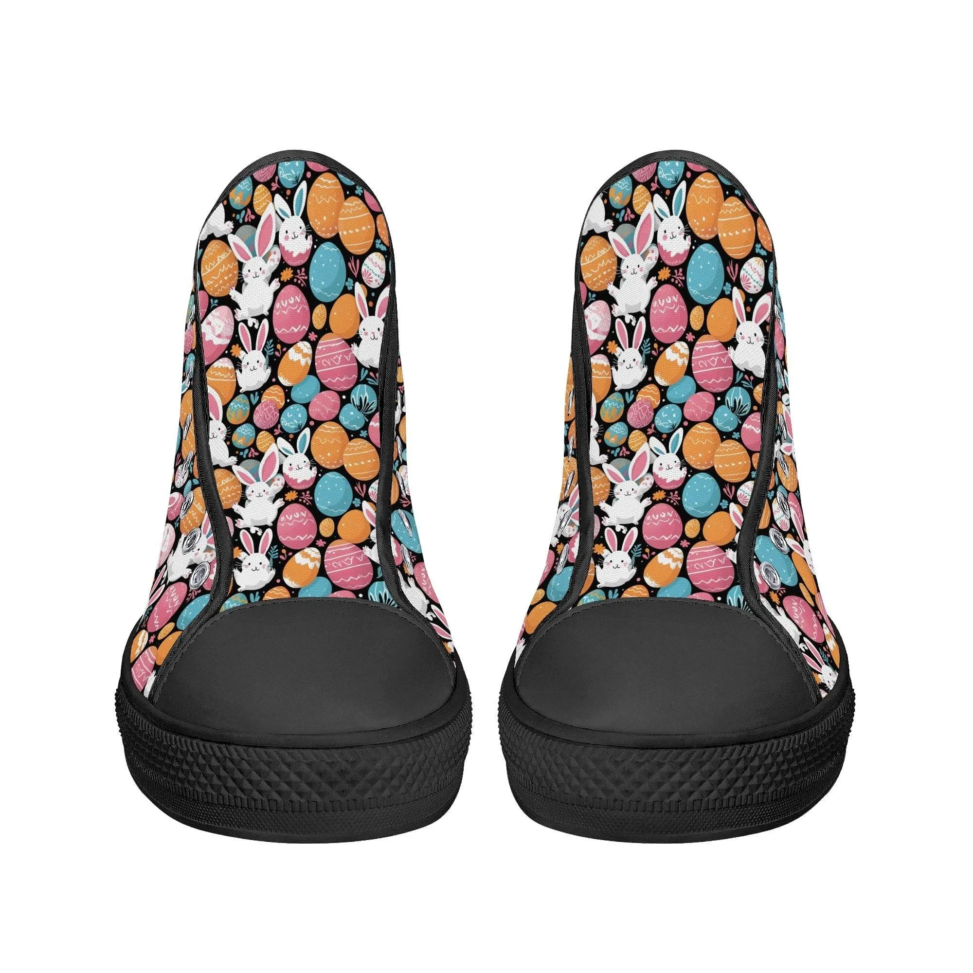 Fun Bunny Womens High Top Canvas Shoes