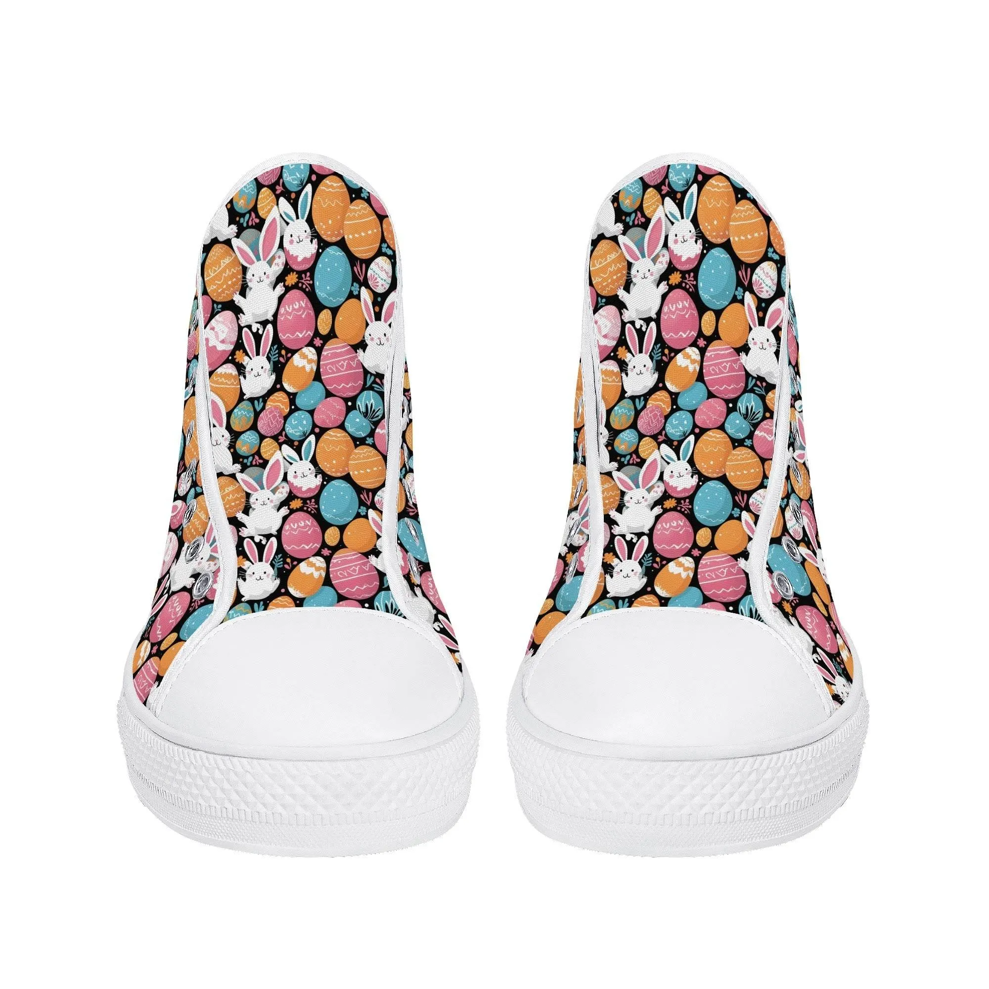 Fun Bunny Womens High Top Canvas Shoes