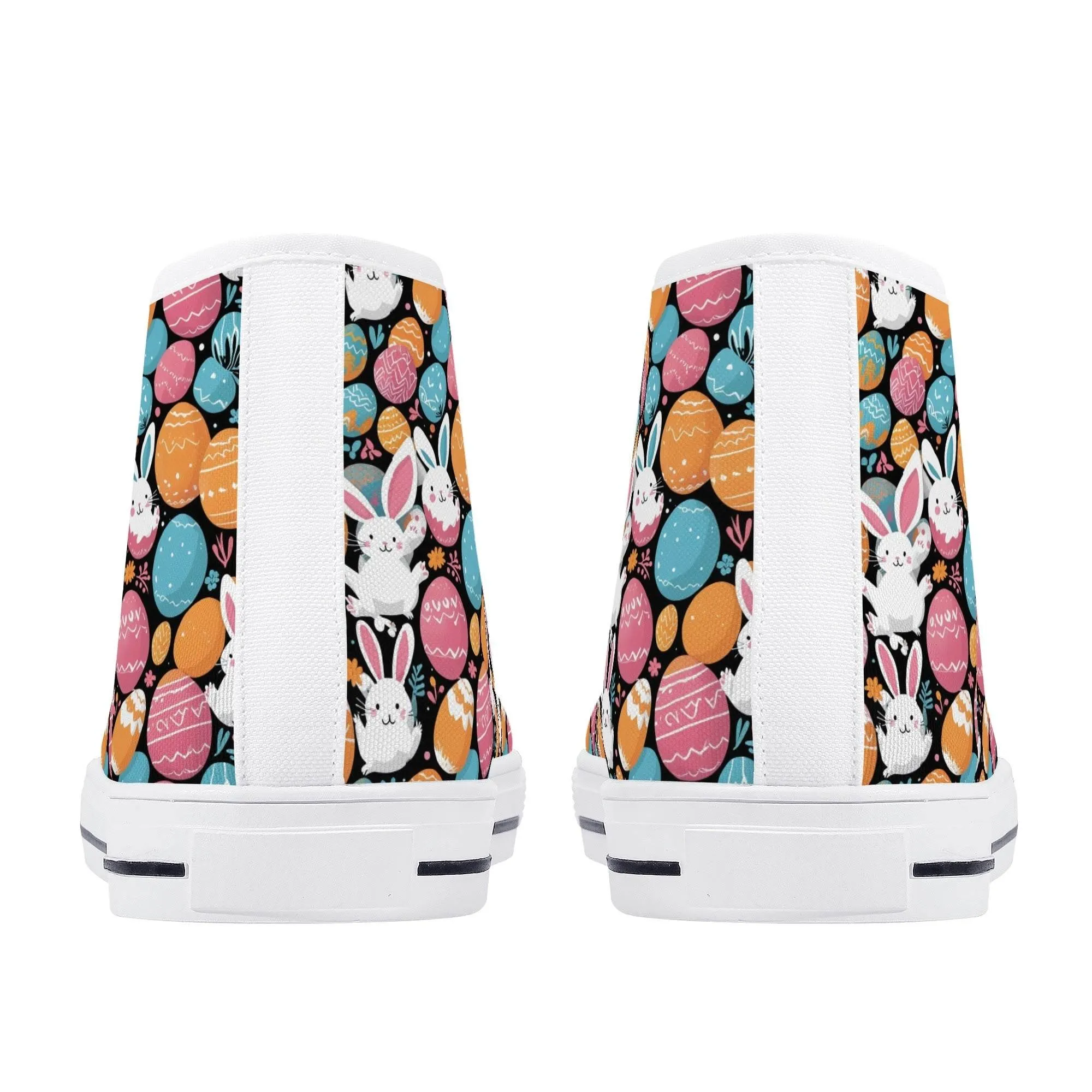 Fun Bunny Womens High Top Canvas Shoes