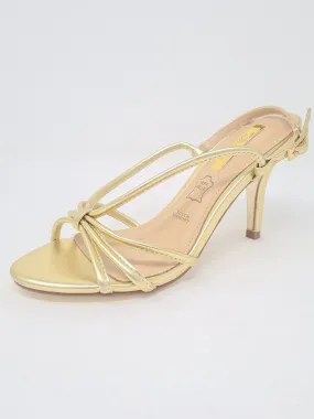 Glamour Sally Gold Strappy Heeled Sandals