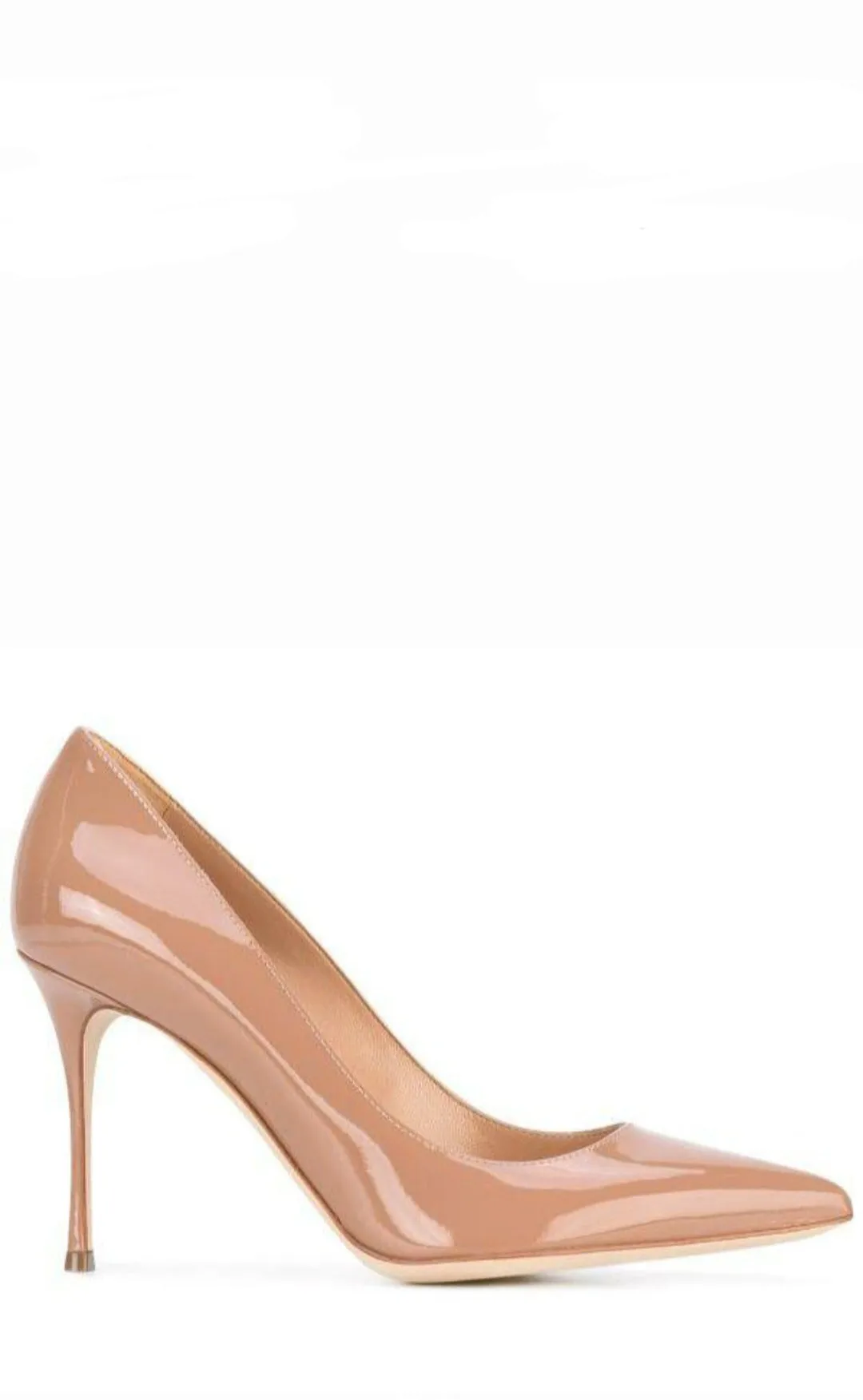 Godiva 10cm  Nude Patent Pump (carryover style)