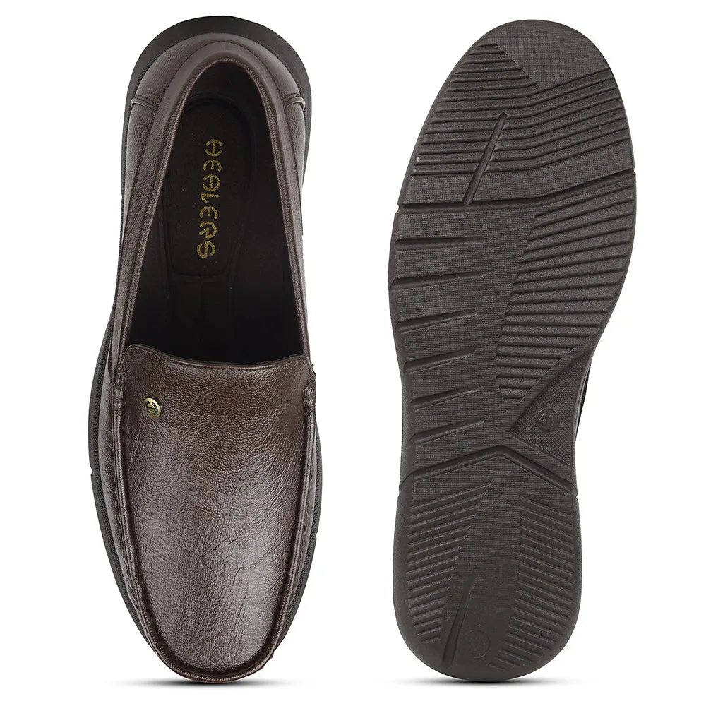 Healers Brown Formal Loafers For Men VSL-3 By Liberty