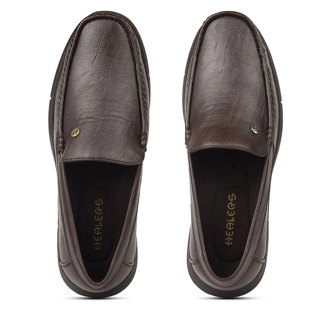 Healers Brown Formal Loafers For Men VSL-3 By Liberty