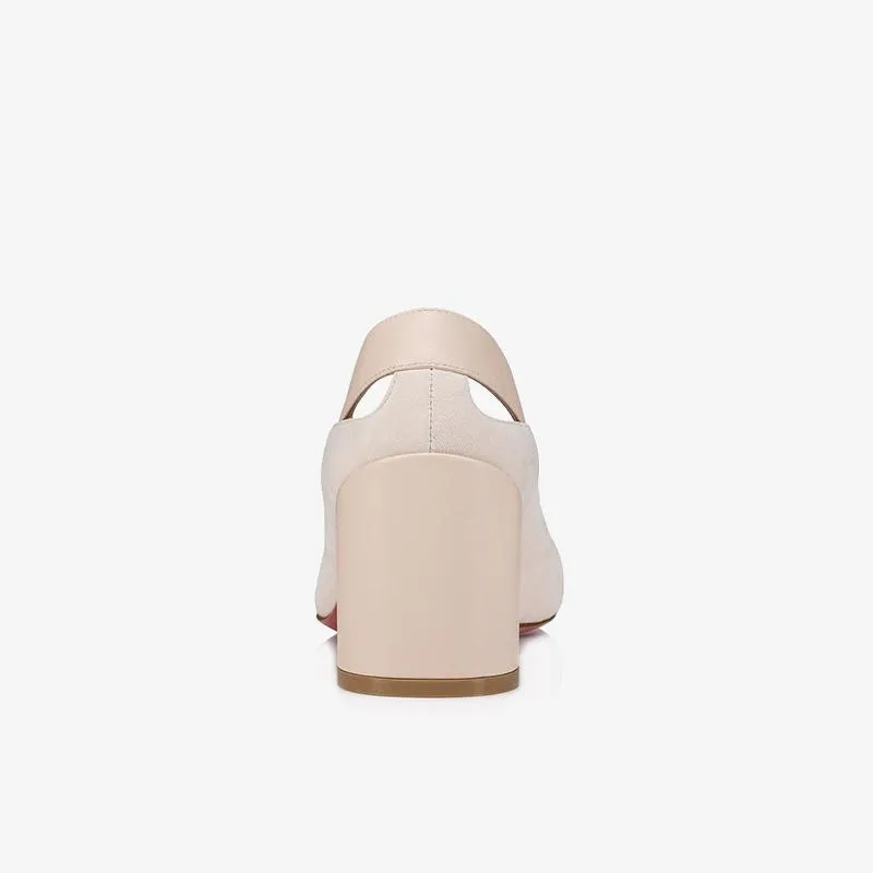 High-quality Suede and Leather Pump