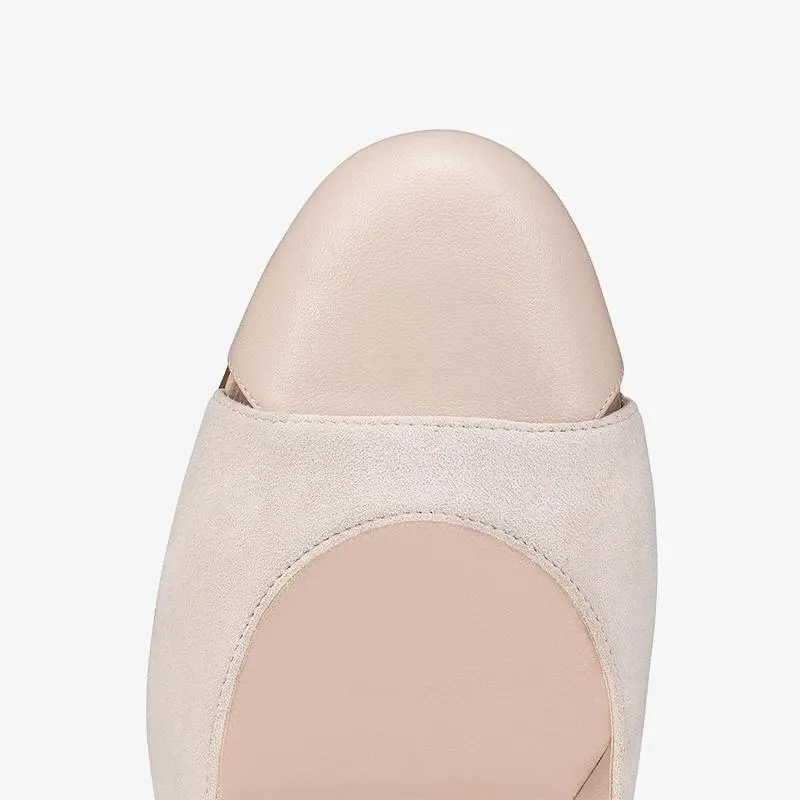 High-quality Suede and Leather Pump