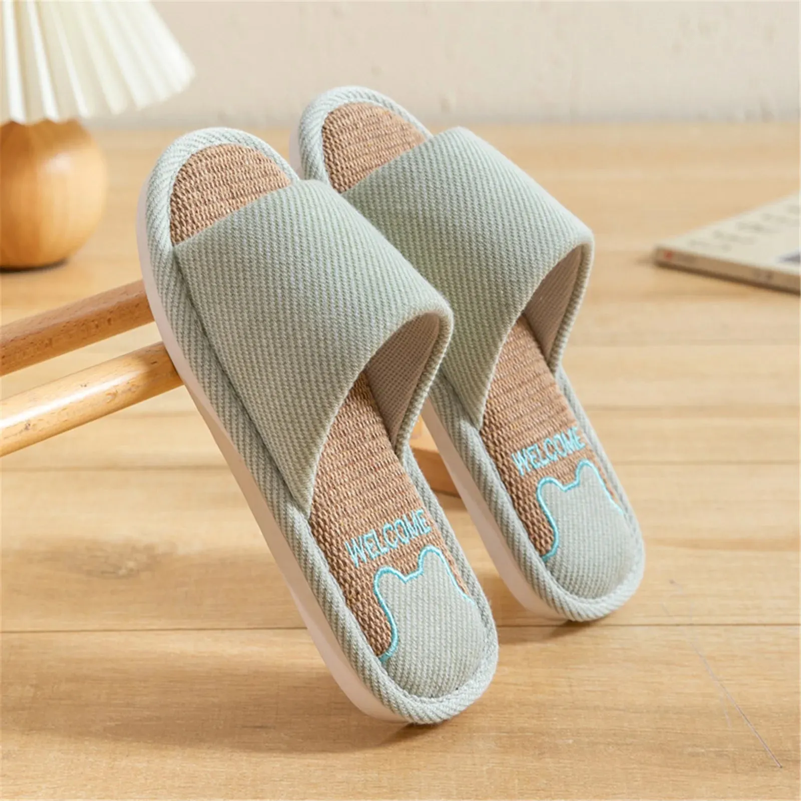 Isla - Comfortable Indoor Linen Slippers for Women