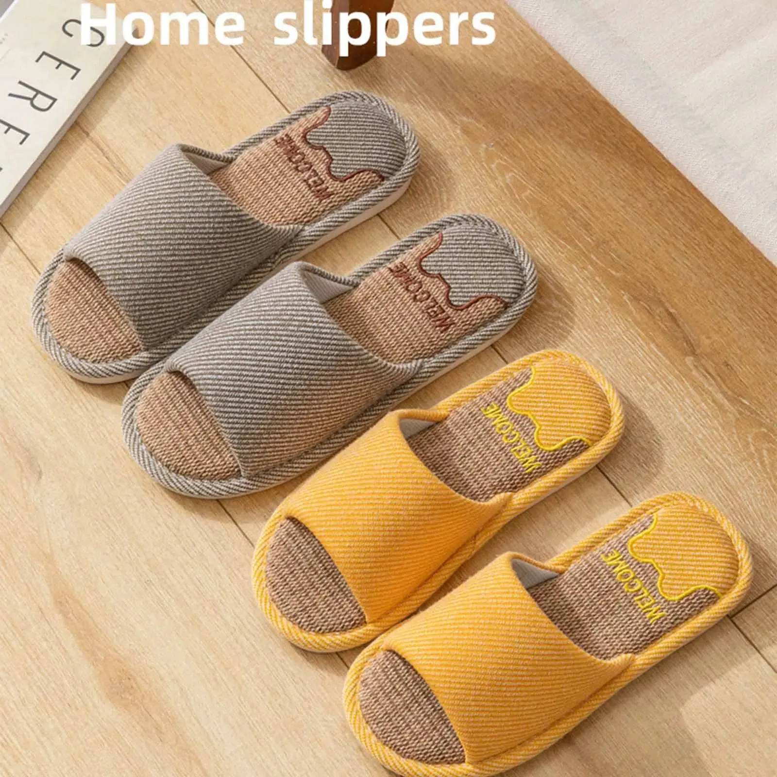 Isla - Comfortable Indoor Linen Slippers for Women