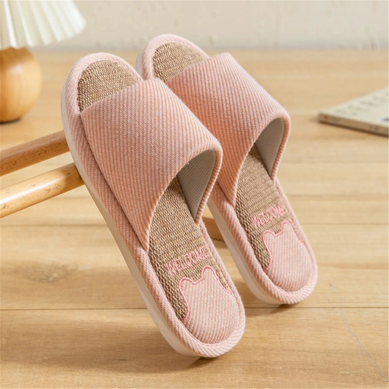 Isla - Comfortable Indoor Linen Slippers for Women