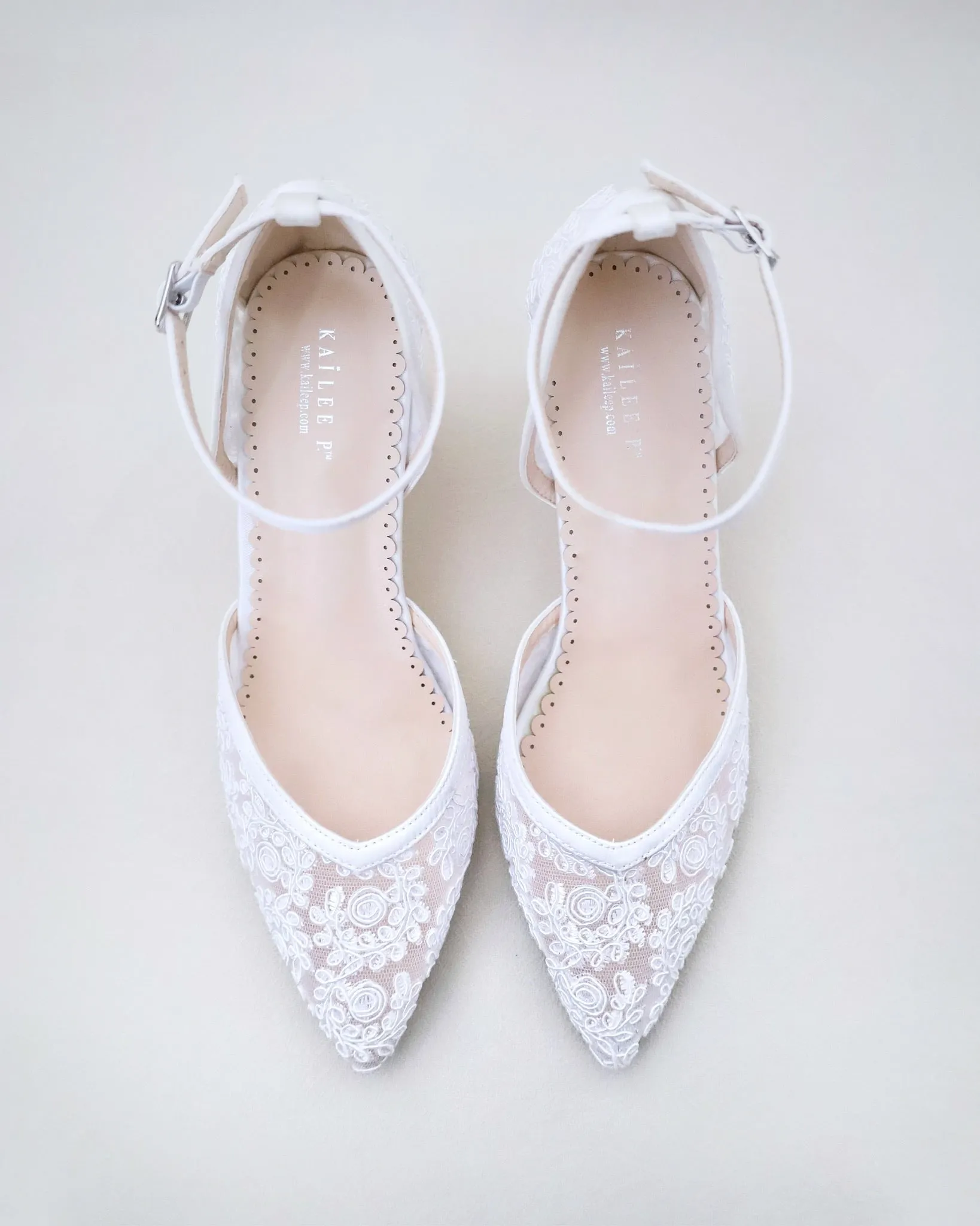 Lace Block Heel For Weddings