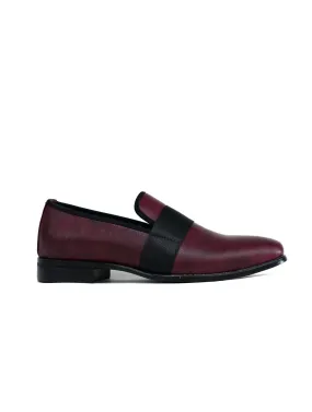 Men's Formal Slip On Shoes Burgundy