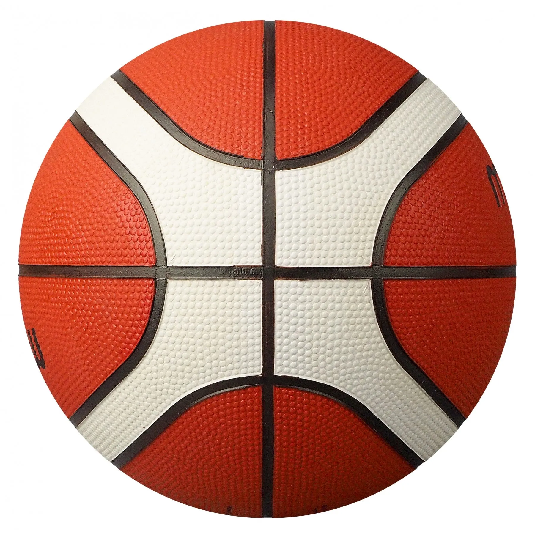 Molten 12 Panel Rubber Basketball (Indoor and Outdoor) - Tan/Ivory