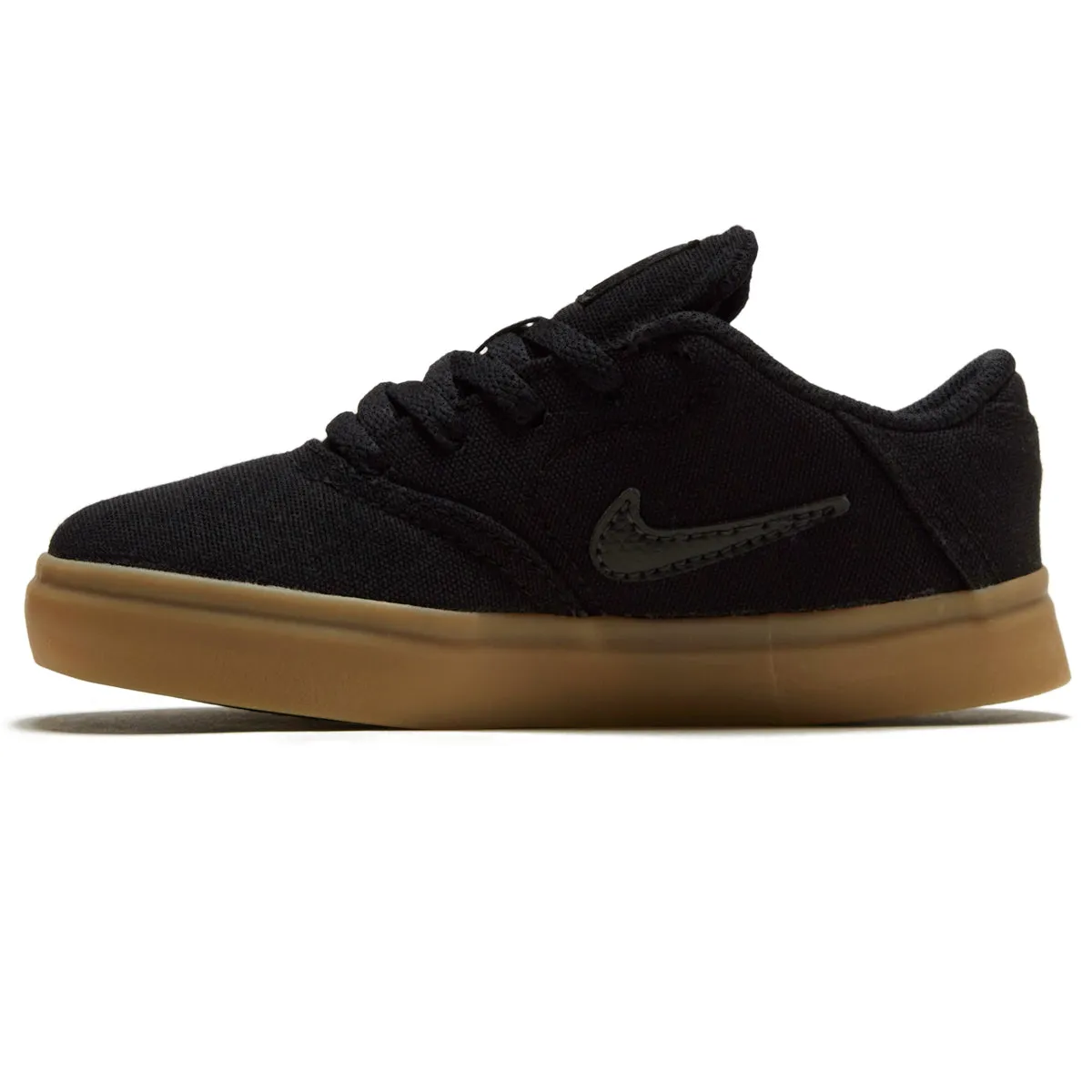 Nike SB Youth Check Canvas Shoes - Black/Black/Gum Light Brown