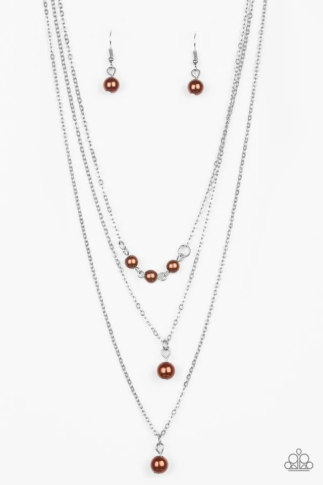 Paparazzi Necklace ~ High Heels and Hustle - Brown