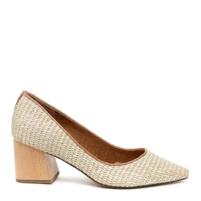 Pump Natural Raffia Heels