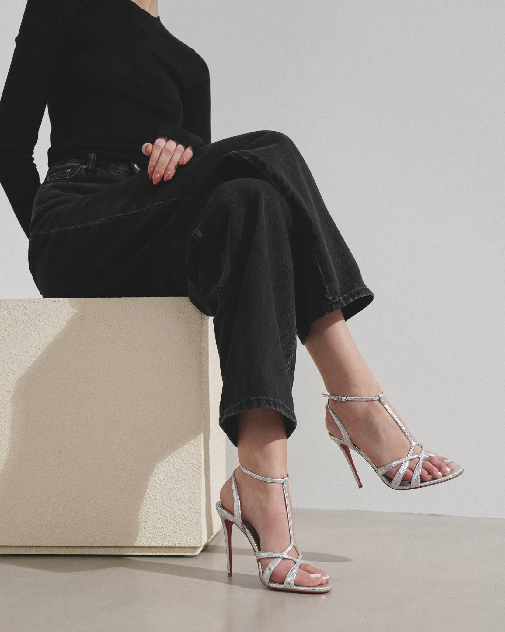 Tangueva 100 silver sandals