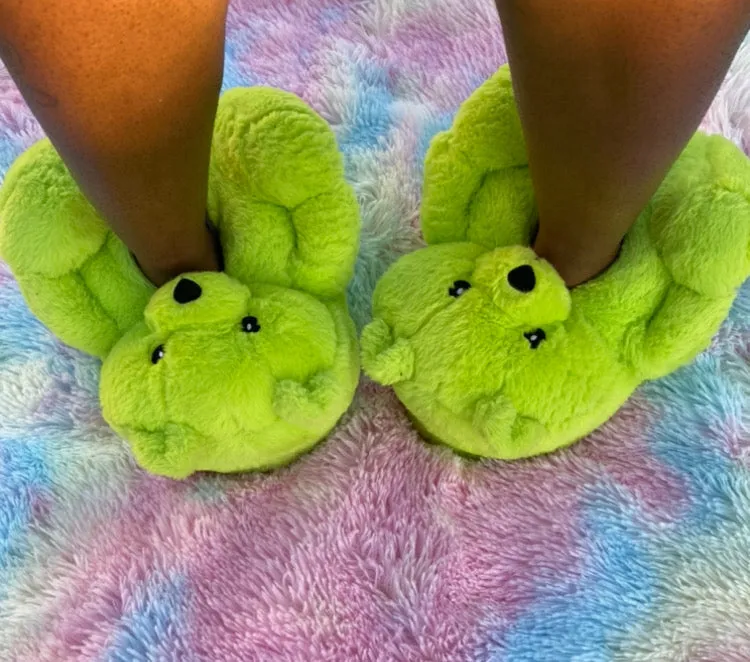 Teddy Bear Slippers Neon (Adult and Teen)