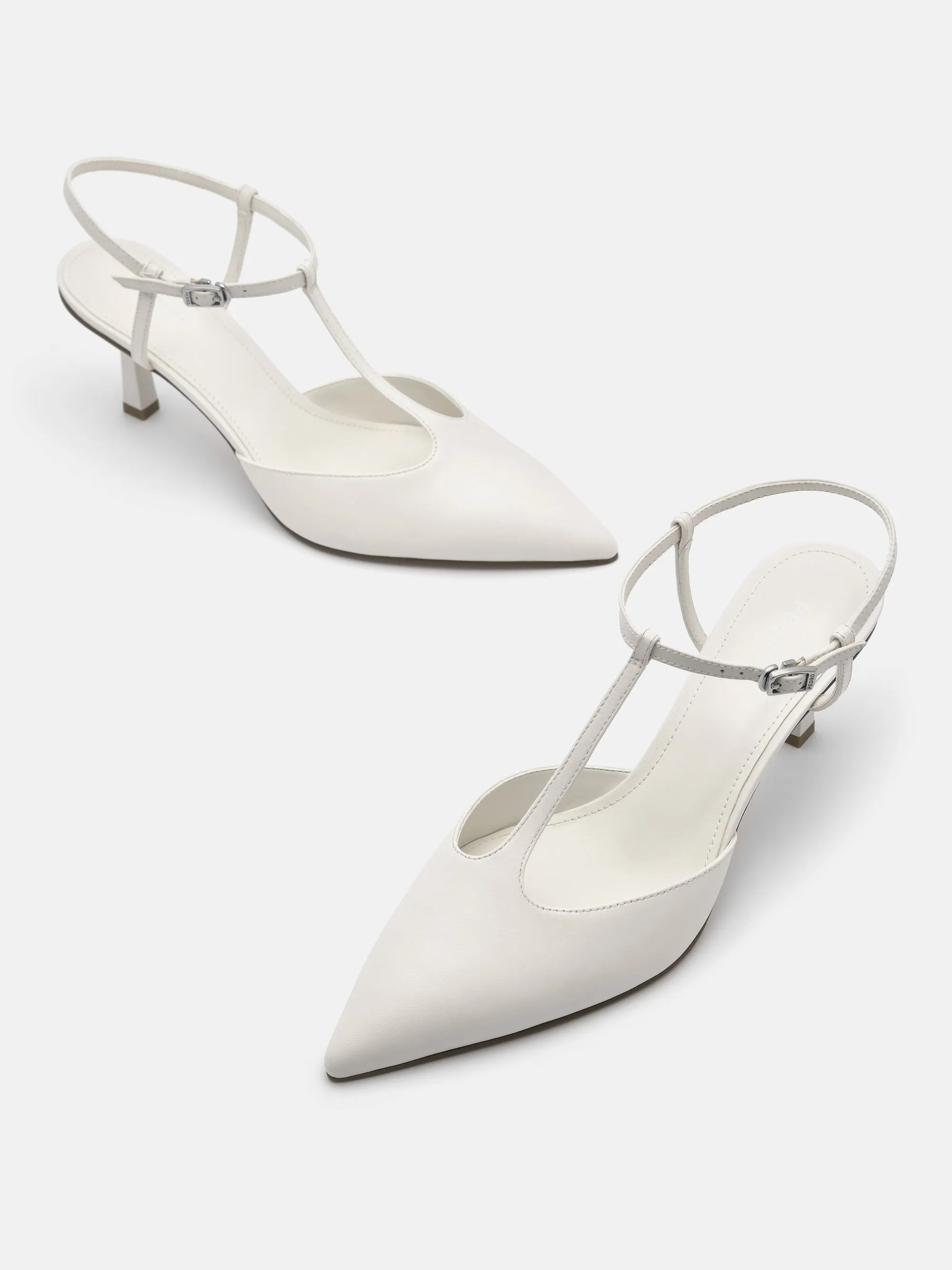 Vika Leather Heel Pumps