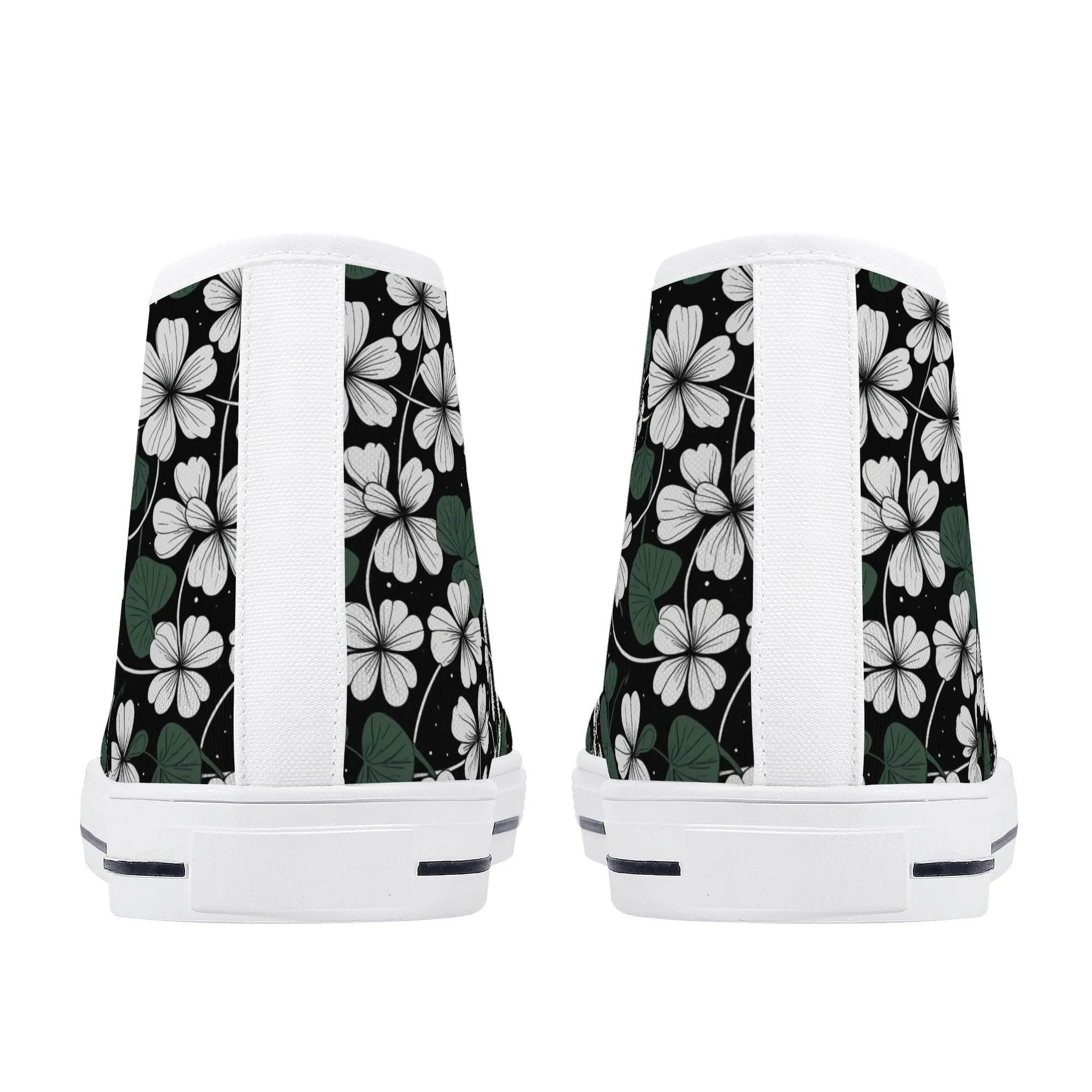 White Clover Mens High Top Canvas Shoes