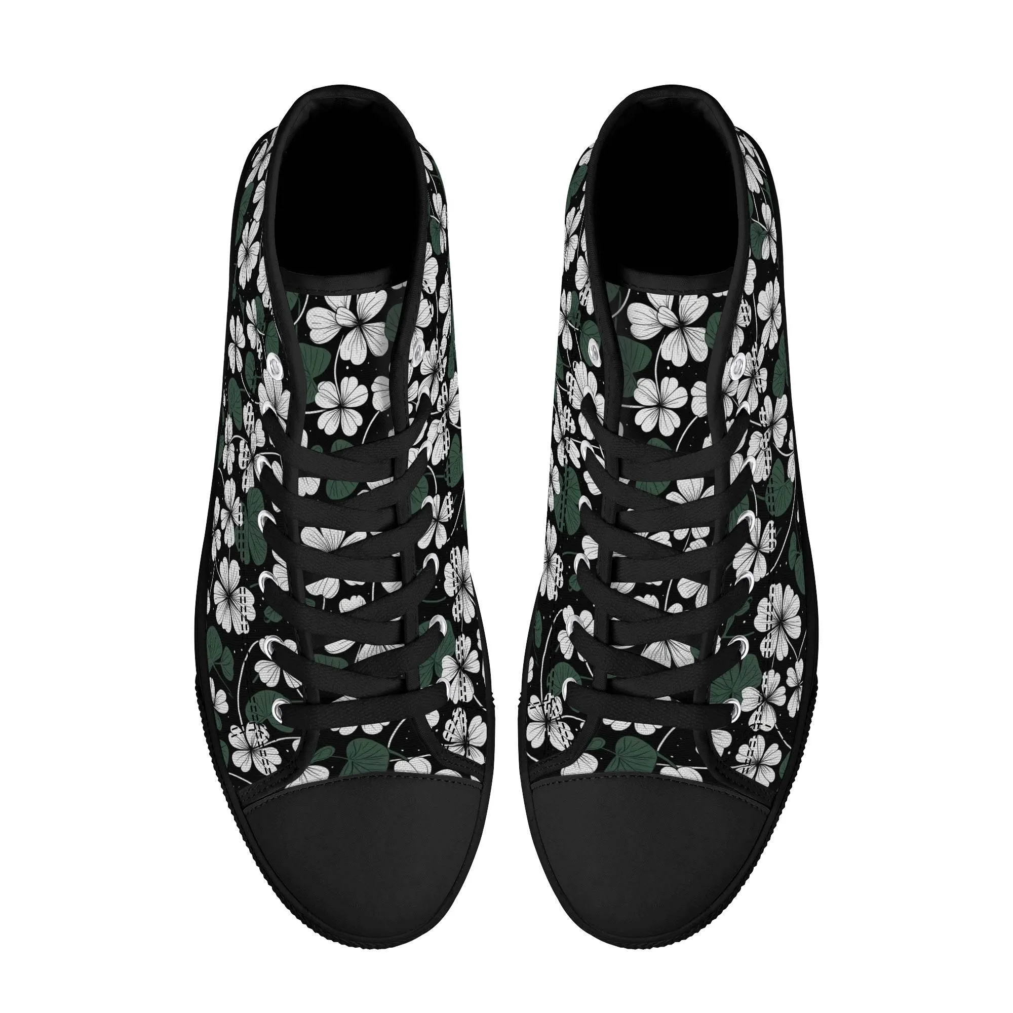 White Clover Mens High Top Canvas Shoes