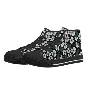 White Clover Mens High Top Canvas Shoes