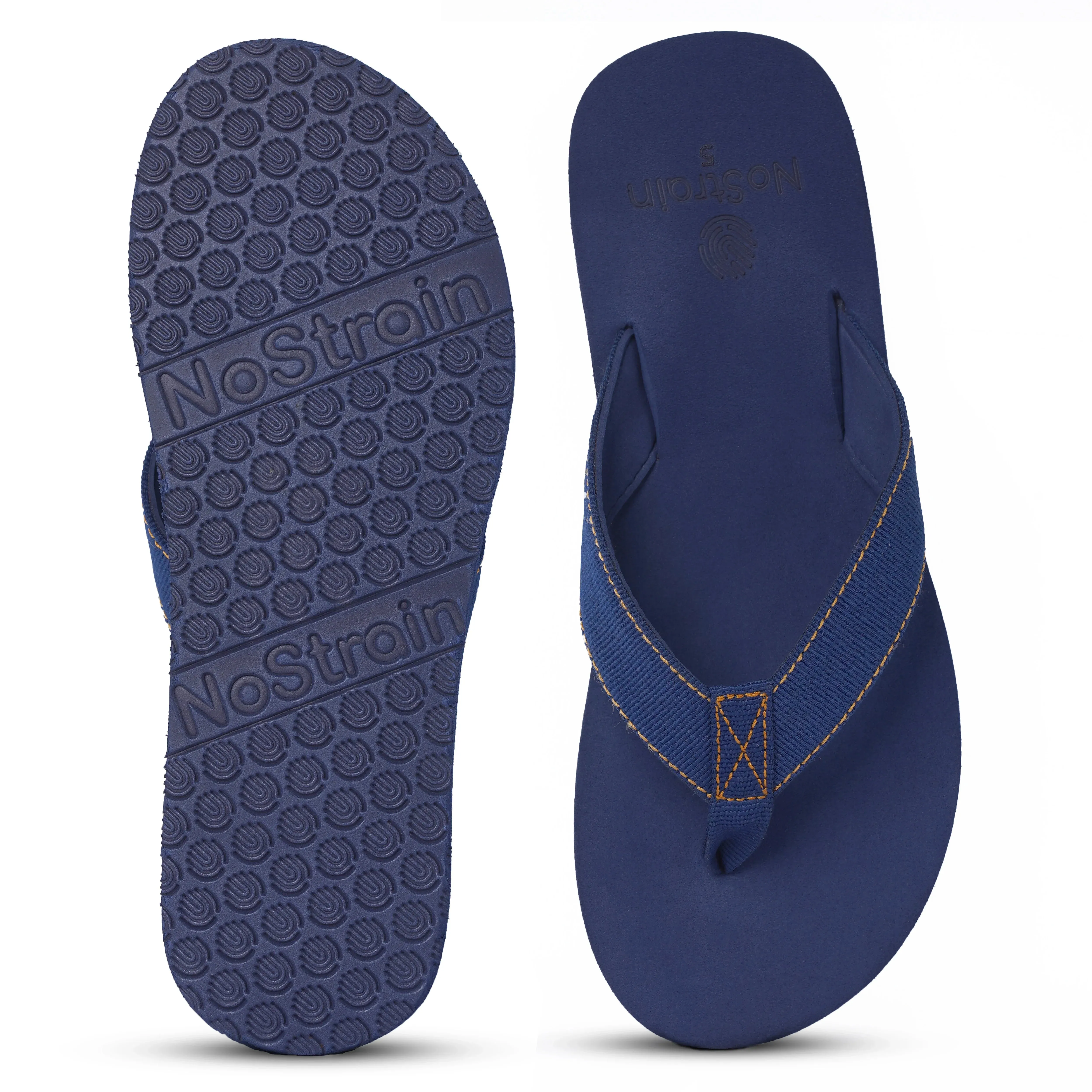 Women’s Blue Stripe Arch Slippers – Stylish, Lightweight & Arch Support Comfort