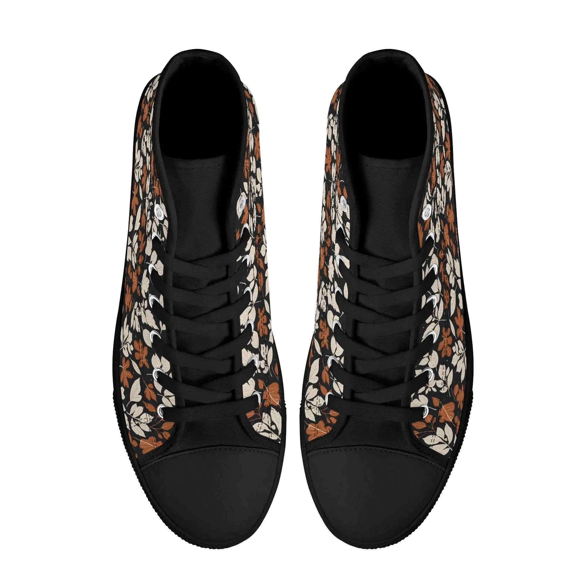 Womens Rubber High Top Dark Autumn Canvas Shoes