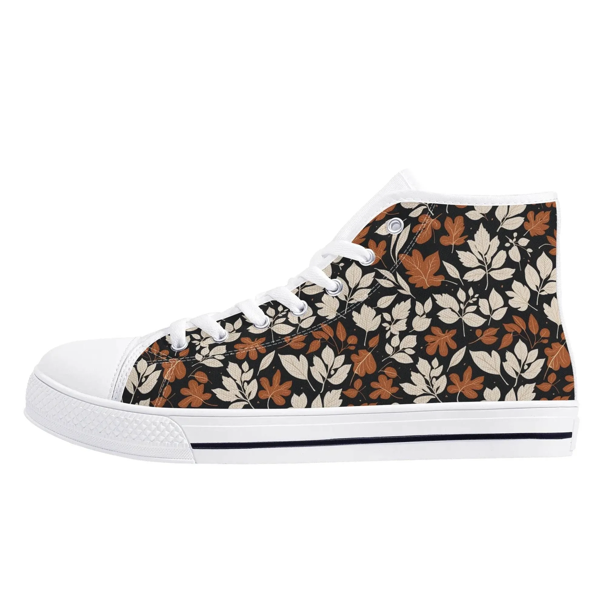 Womens Rubber High Top Dark Autumn Canvas Shoes