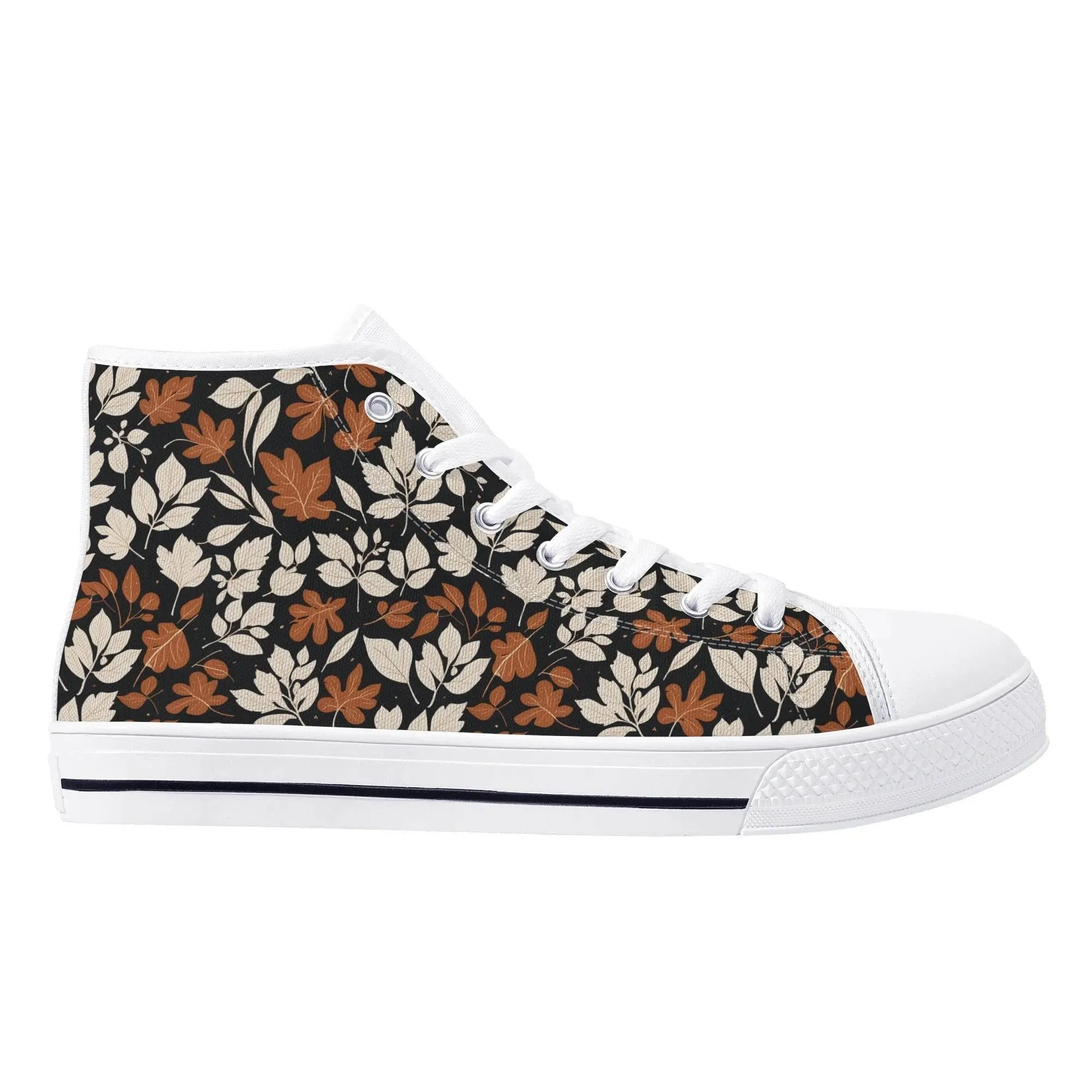 Womens Rubber High Top Dark Autumn Canvas Shoes