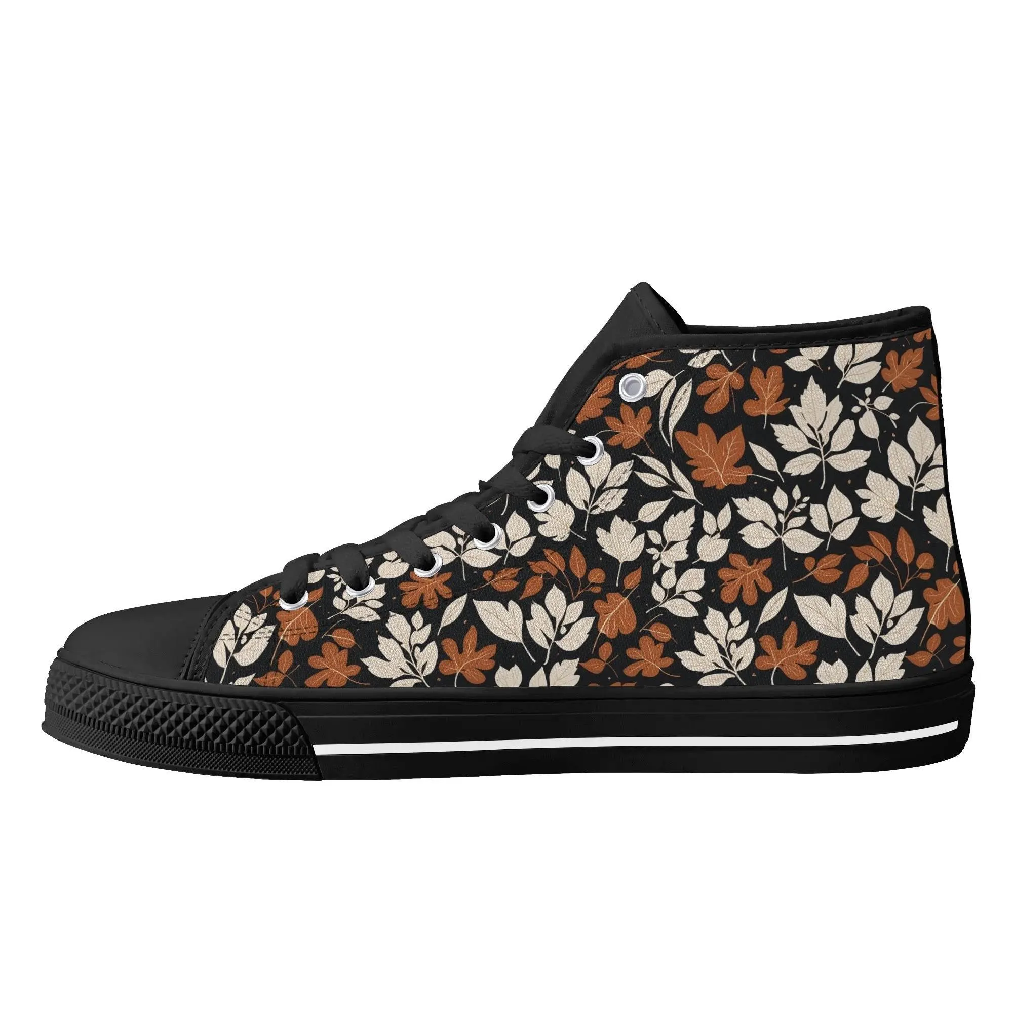 Womens Rubber High Top Dark Autumn Canvas Shoes
